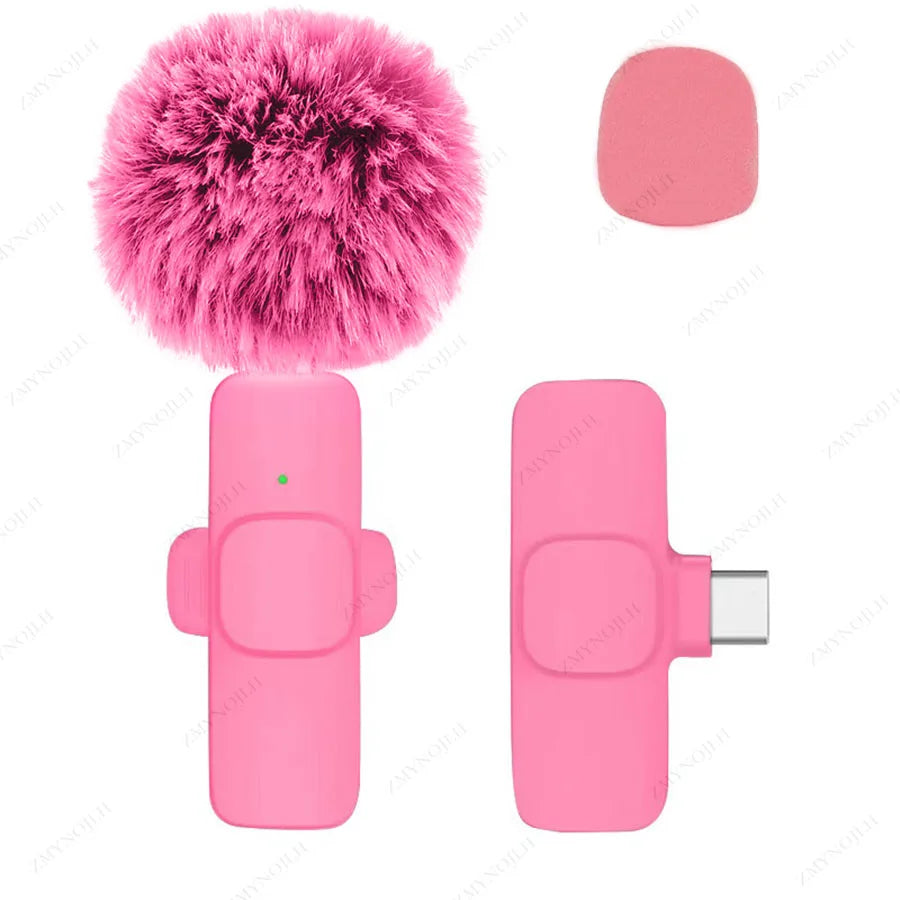 New Wireless Lavalier Microphone - Portable  Mini  Mic for Audio,  Video Recording,  Android,  PC,  Camera, Live Streaming,  Gaming &  Phone