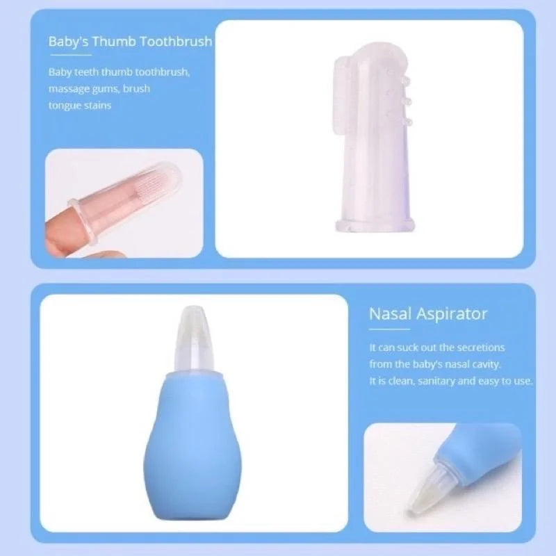 Baby Grooming  Kit - Complete  Infant Care  Set  with Brush, Comb, Nail Clippers &  Scissors