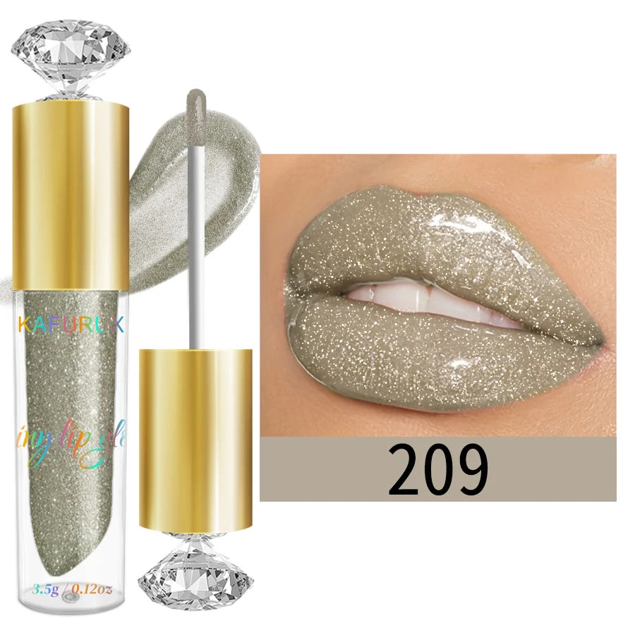 ''9 Colors  Diamond Shimmer Moisturizer  Glitter Lip Gloss - Hydrating  Shine  Lipstick''