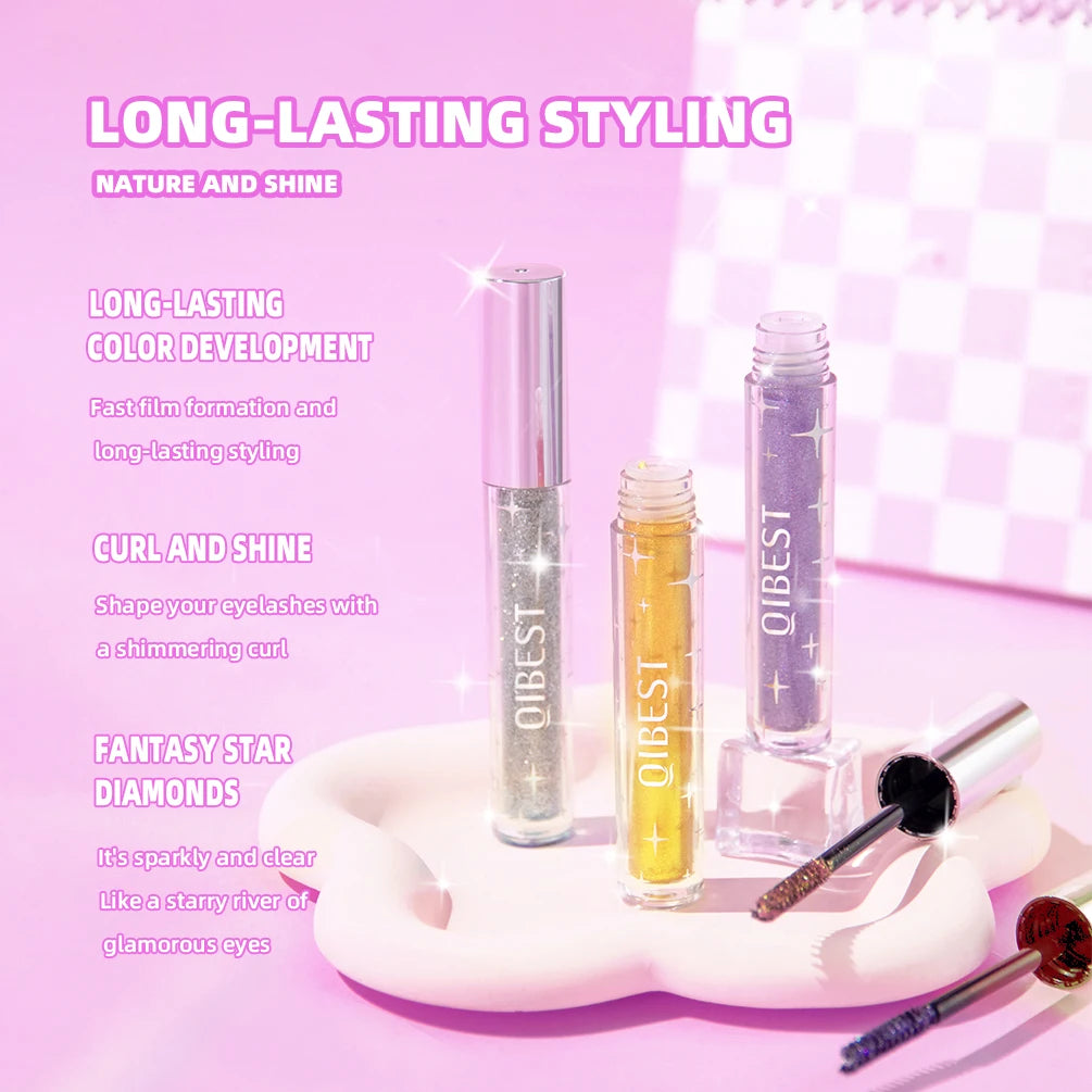 ''Diamond  Galaxy Glitter Mascara - Waterproof Shining  Sequin Lash Sparkle''