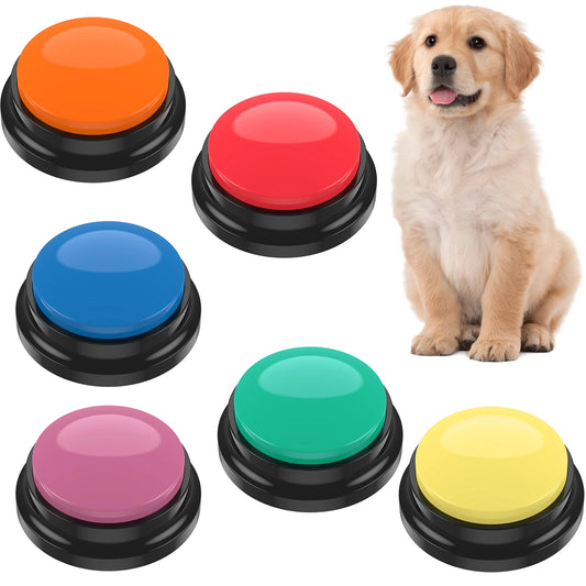 6 Color Voice Recording Button Dog Cat Buttons Talk Training for Communication