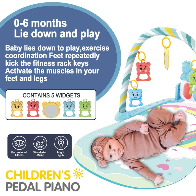 Baby  Piano Play  Gym - Fitness Stand Music  Activity toy for Newborns