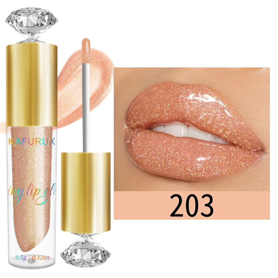 ''9 Colors  Diamond Shimmer Moisturizer  Glitter Lip Gloss - Hydrating  Shine  Lipstick''