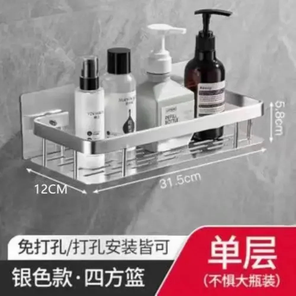 Bathroom Storage Wall Mount Shampoo Makeup