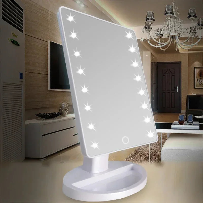 ''LED Rechargeable Touch Screen Makeup Mirror''