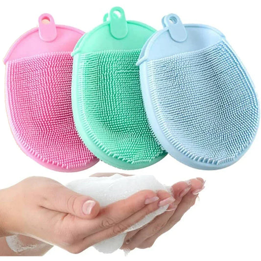Soft Silicone Baby Bath Massage Gloves - Gentle Exfoliating