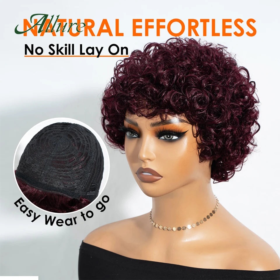 Jerry Curly Human Hair Wigs - Natural Soft Curl