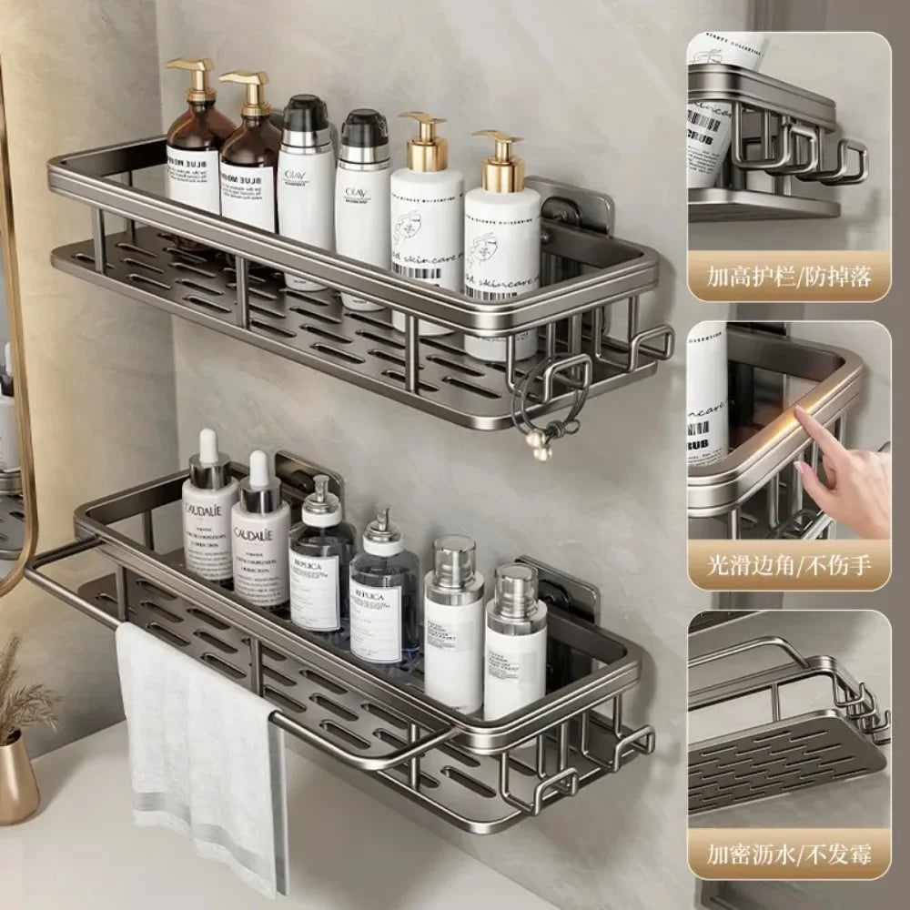 Bathroom Storage Wall Mount Shampoo Makeup