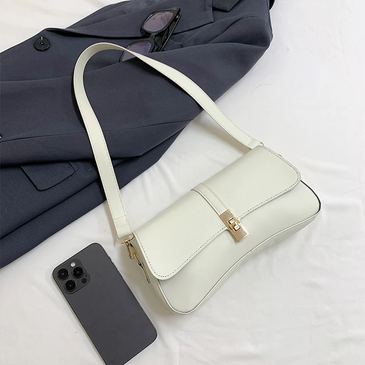 Minimalist Shoulder  Handbag for Women Minimalist Leather Shoulder Handbag for Women