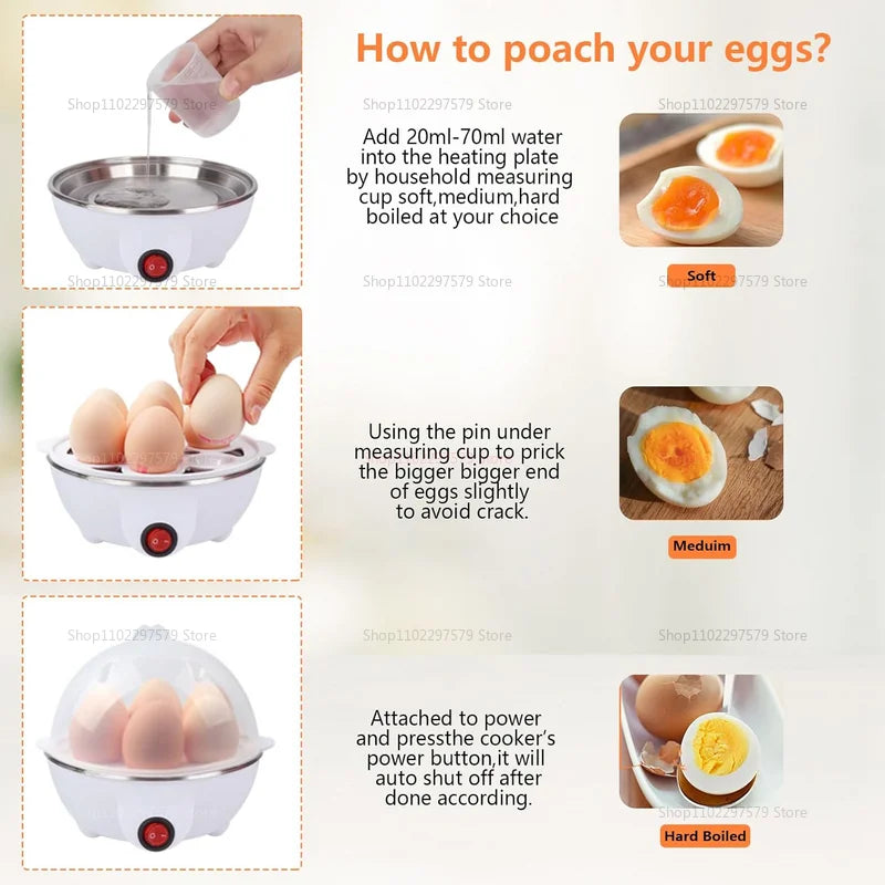 Automatic Electric Egg Boiler - Perfectly Cooked Eggs Every Time