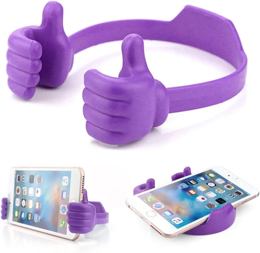 Universal Thumbs Up Phone Stand - Flexible Lazy Bracelet Holder for iPhone, Samsung, Xiaomi & Huawei