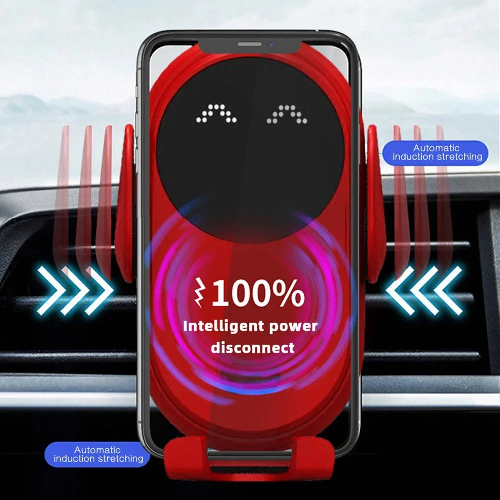 Fashion Qi Fast Wireless Charger Car Phone Holder -   Air Vent Mount