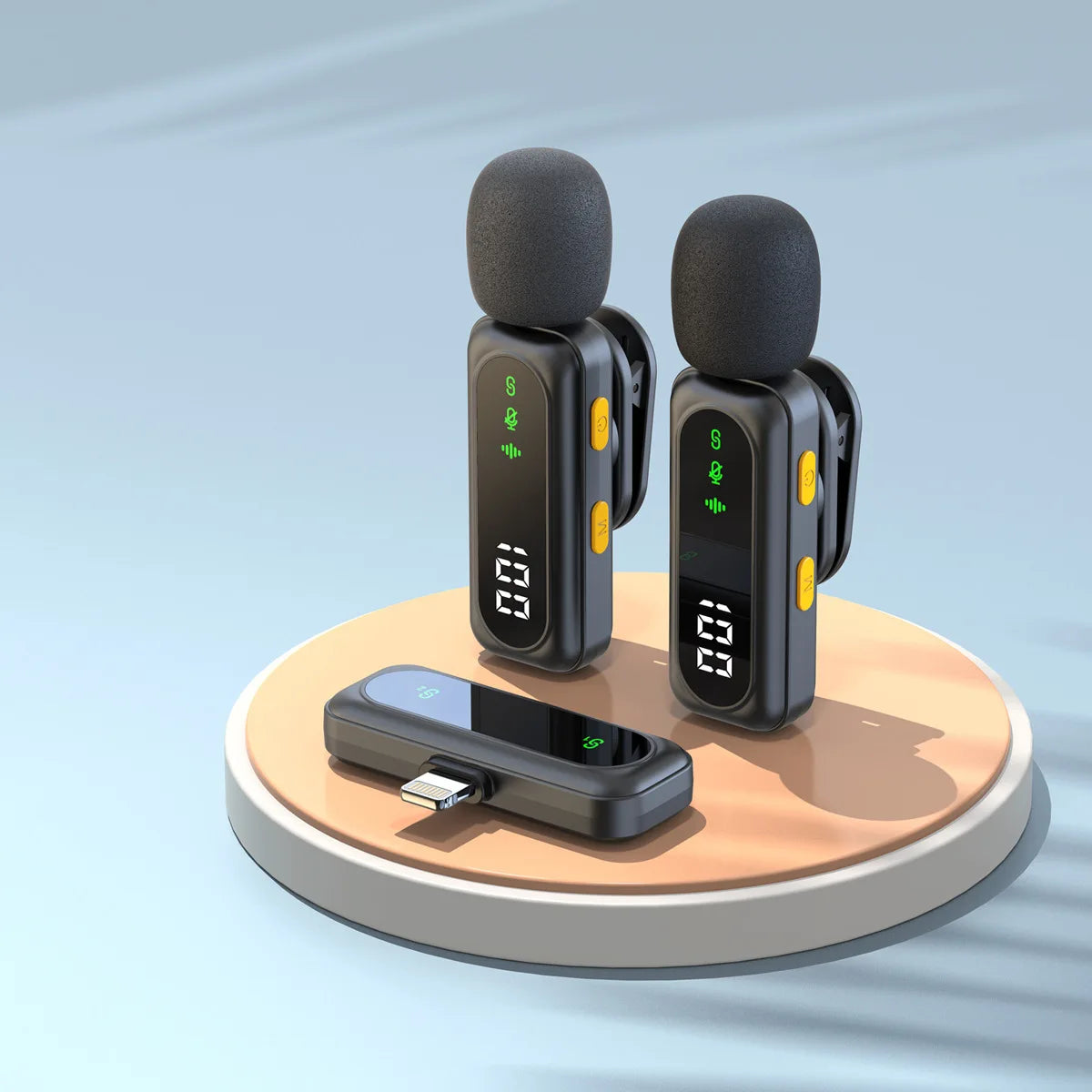 Wireless Lavalier Microphone – Professional Lapel Mic with Noise Cancellation for Vlog, Interviews & Conferences