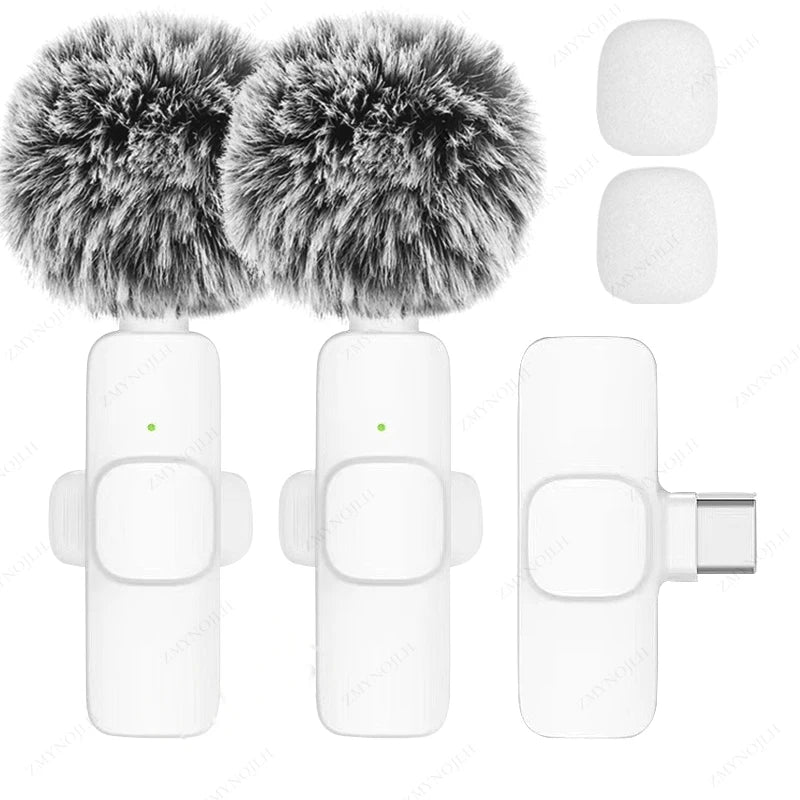 New Wireless Lavalier Microphone - Portable  Mini  Mic for Audio,  Video Recording,  Android,  PC,  Camera, Live Streaming,  Gaming &  Phone