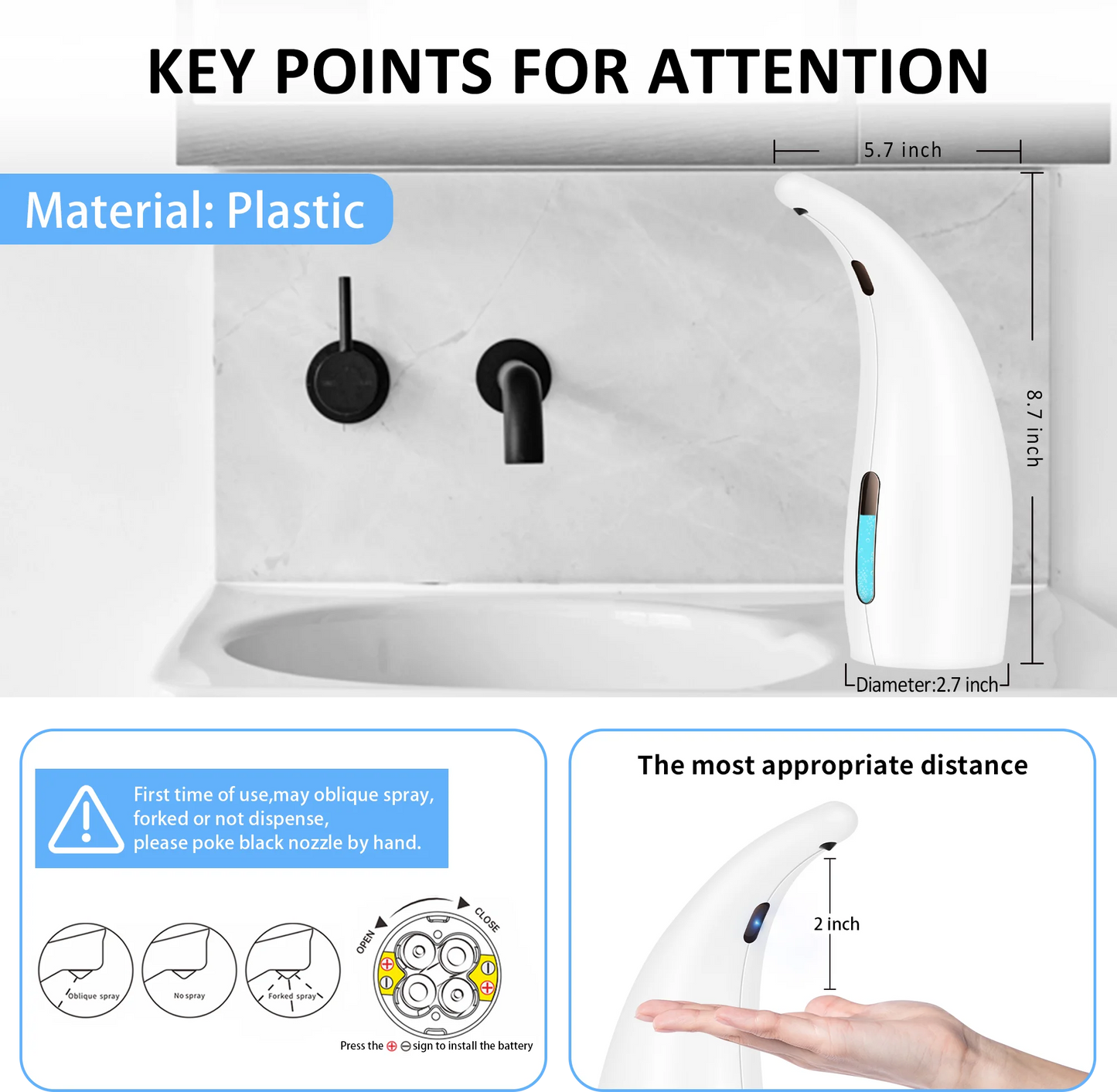 Automatic Touchless Soap Dispenser - Smart Sensor & Refillable Design