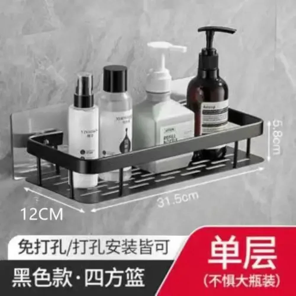 Bathroom Storage Wall Mount Shampoo Makeup
