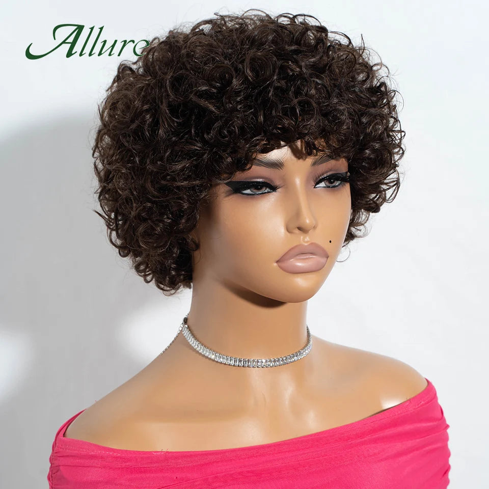 Jerry Curly Human Hair Wigs - Natural Soft Curl