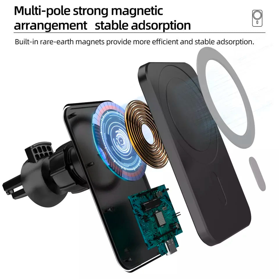 30W Magnetic Car Phone Holder - Fast Charging  Mount for Apple 14/13/12  Pro Max