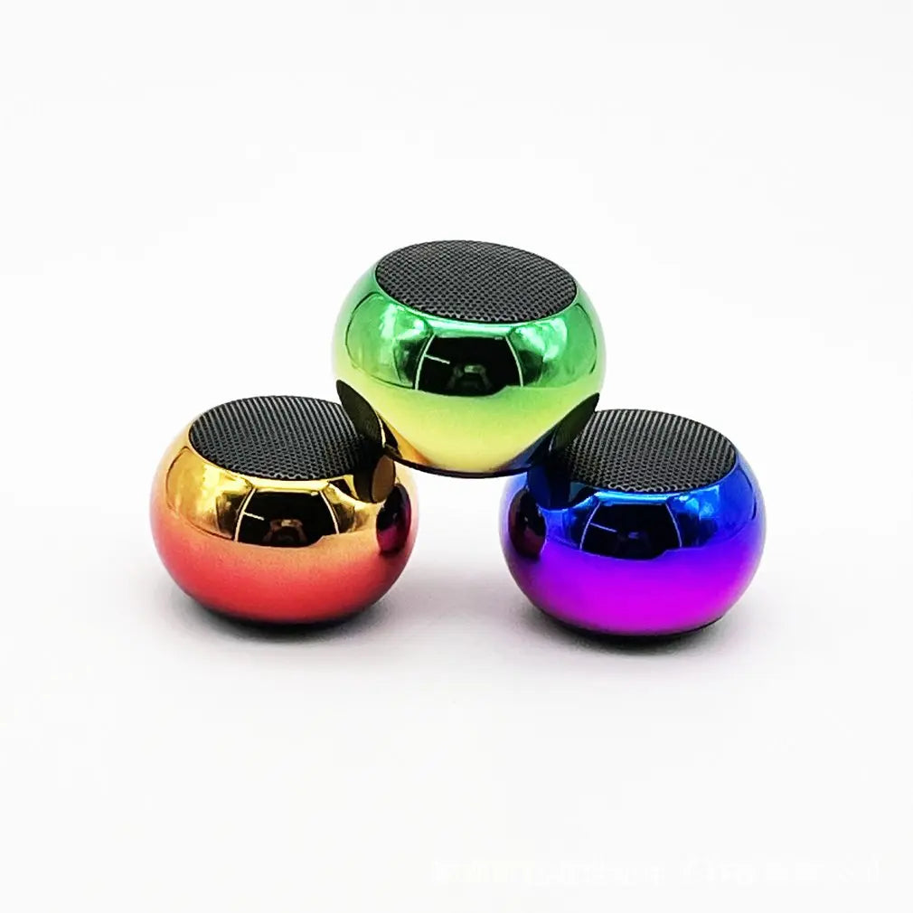 Portable  Wireless  Bluetooth  Speaker - Mini Steel  Steel Gun Metal  Design, Heavy Bass  Stereo Surround Subwoofer