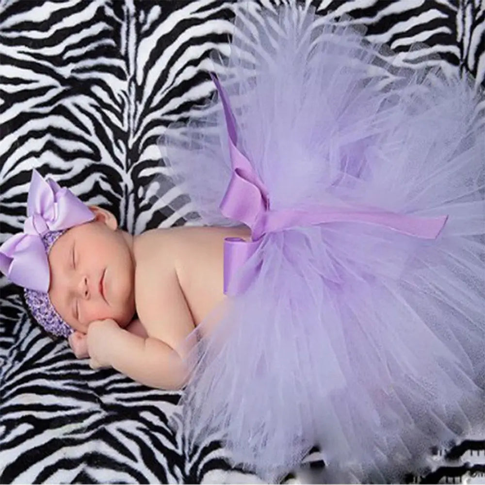 ''Newborn Baby Girl Outfit Set With Cute Headband''