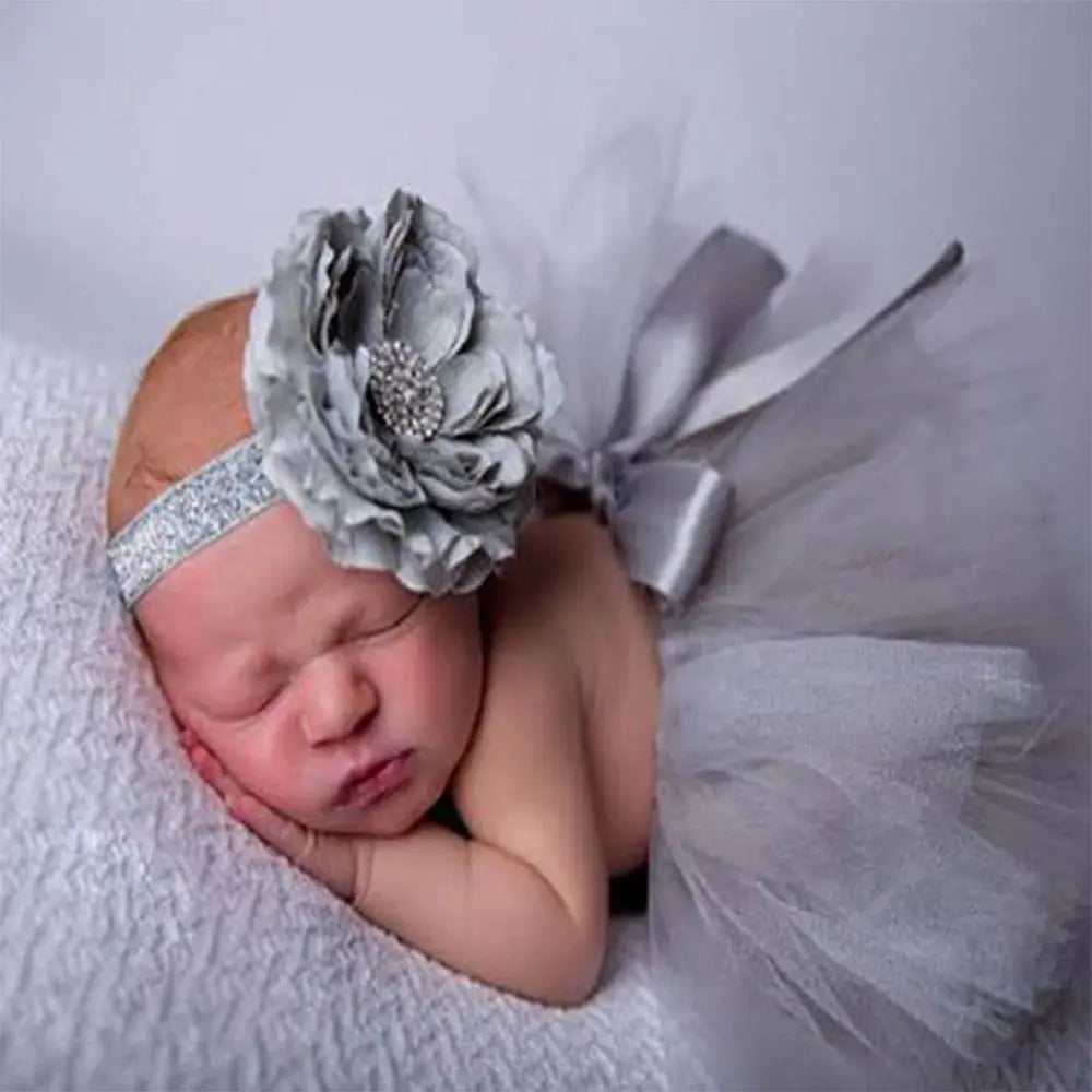 ''Newborn Baby Girl Outfit Set With Cute Headband''