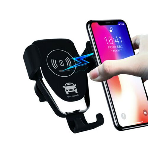 10W Smart Wireless Car Charger & Auto Clamp Phone Mount (Fast Charging, Hands-Free Driving)